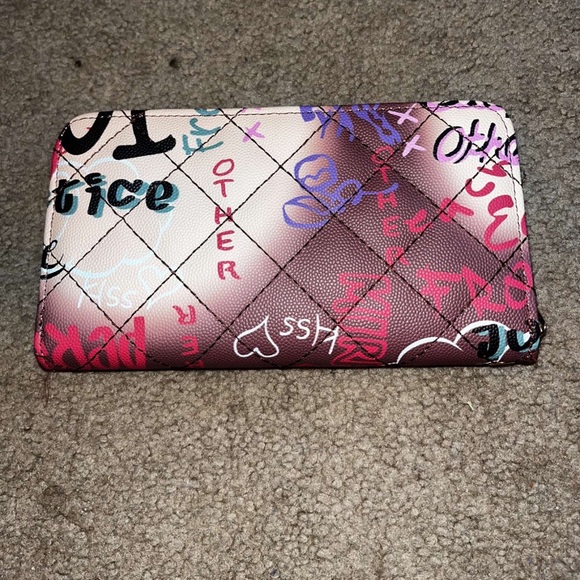 Graphic design multicolored backpack, purse, and matching wallet set - Picture 7 of 9